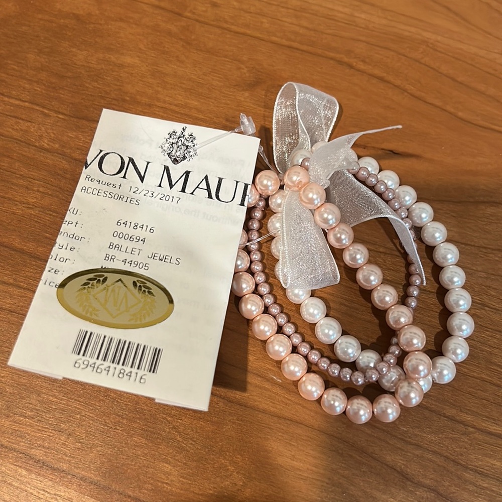 Pink bracelets ballet jewels stretchy